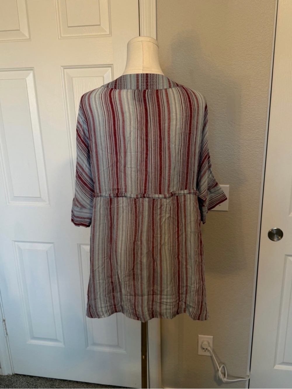 striped Out From Under Kimono Cover-Up - Picture 4 of 5